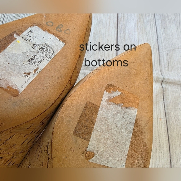 Diane Von Furstenberg DVF Tan Cork Point Toe Women’s High Heels Pumps Size 8.5 - Picture 10 of 11